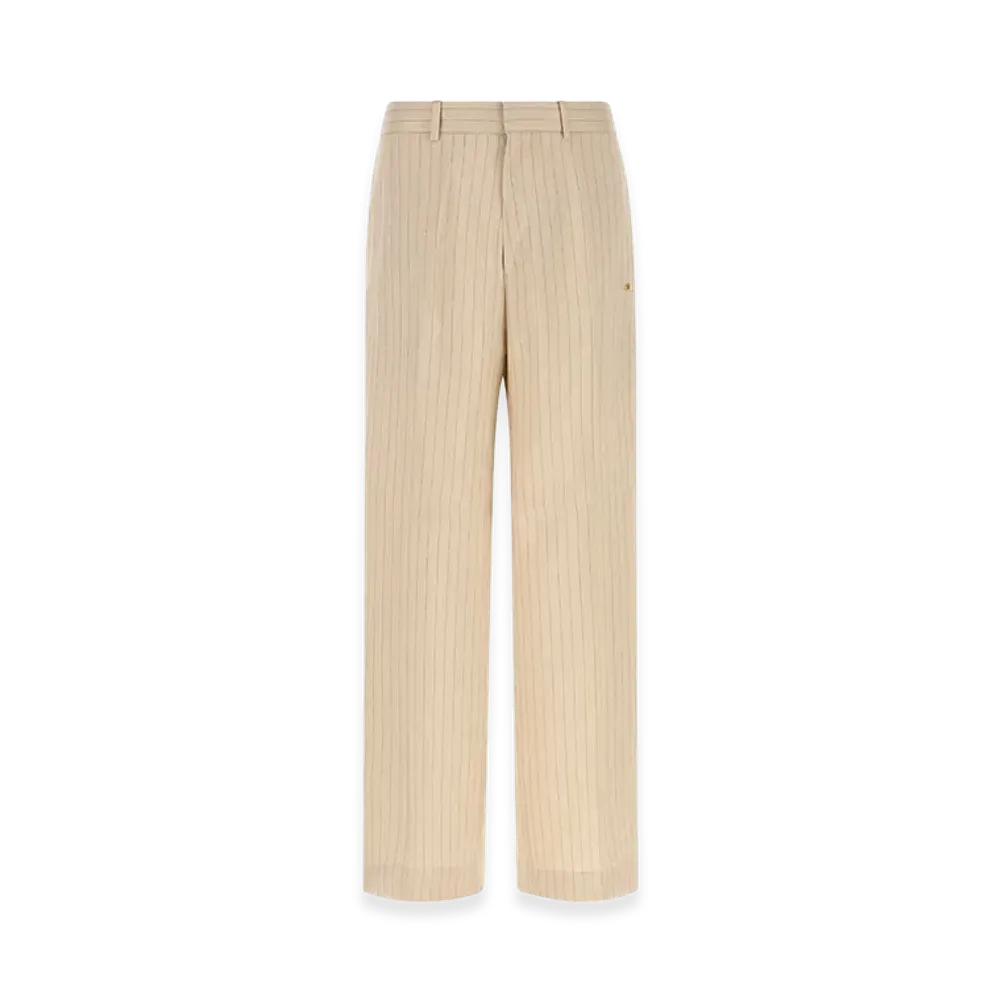 AMIRI Embroidered Jersey Wide-Leg Pant "White"