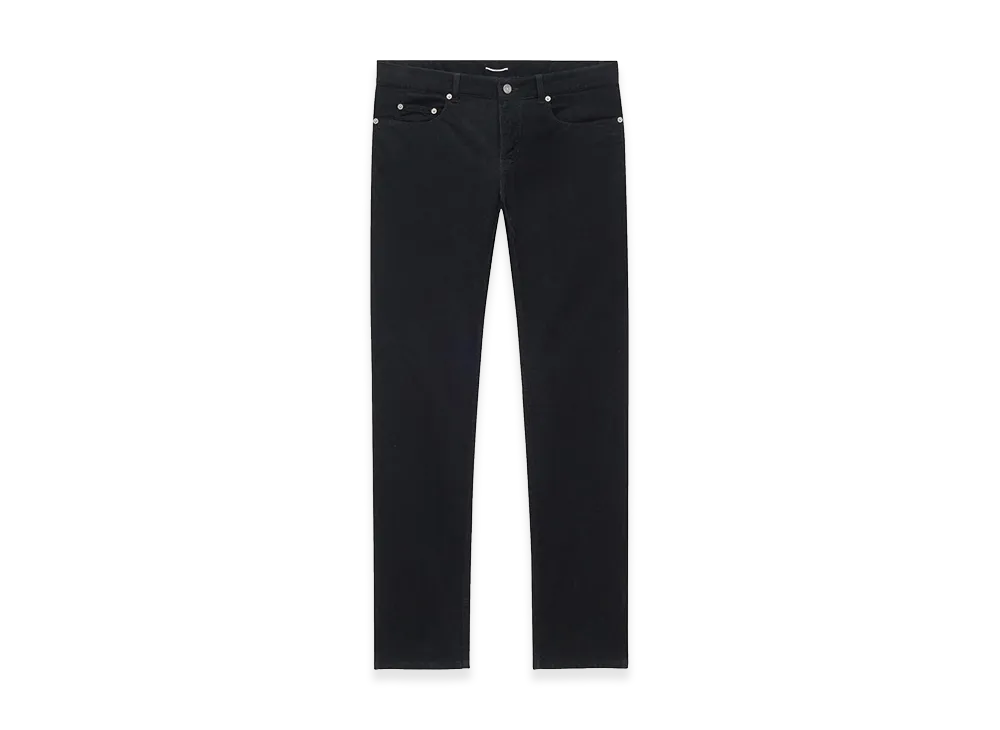 Saint Laurent Women's Low-Rise Relaxed Slim Jeans "Black"