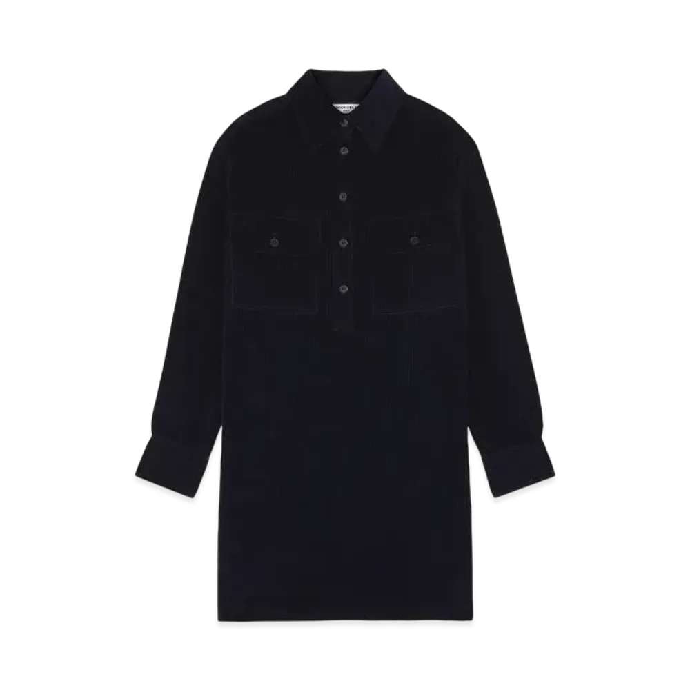 Maison Kitsune Double Pocket Mini Dress "Navy"