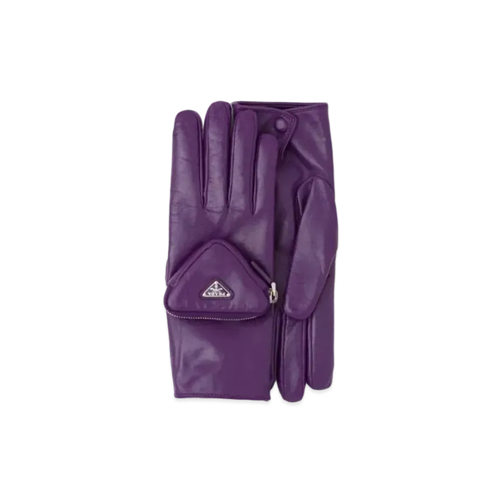 PRADA Napa Leather Gloves "Purple"