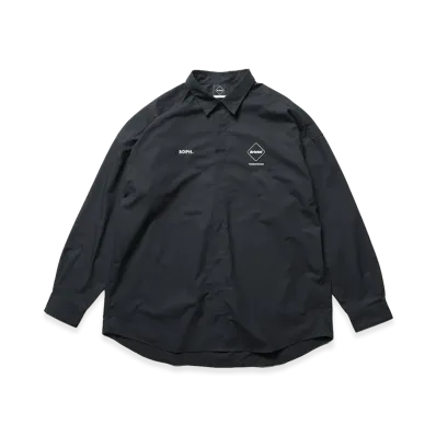 F.C.Real Bristol Authentic Fly Front L/S Shirt "Black"
