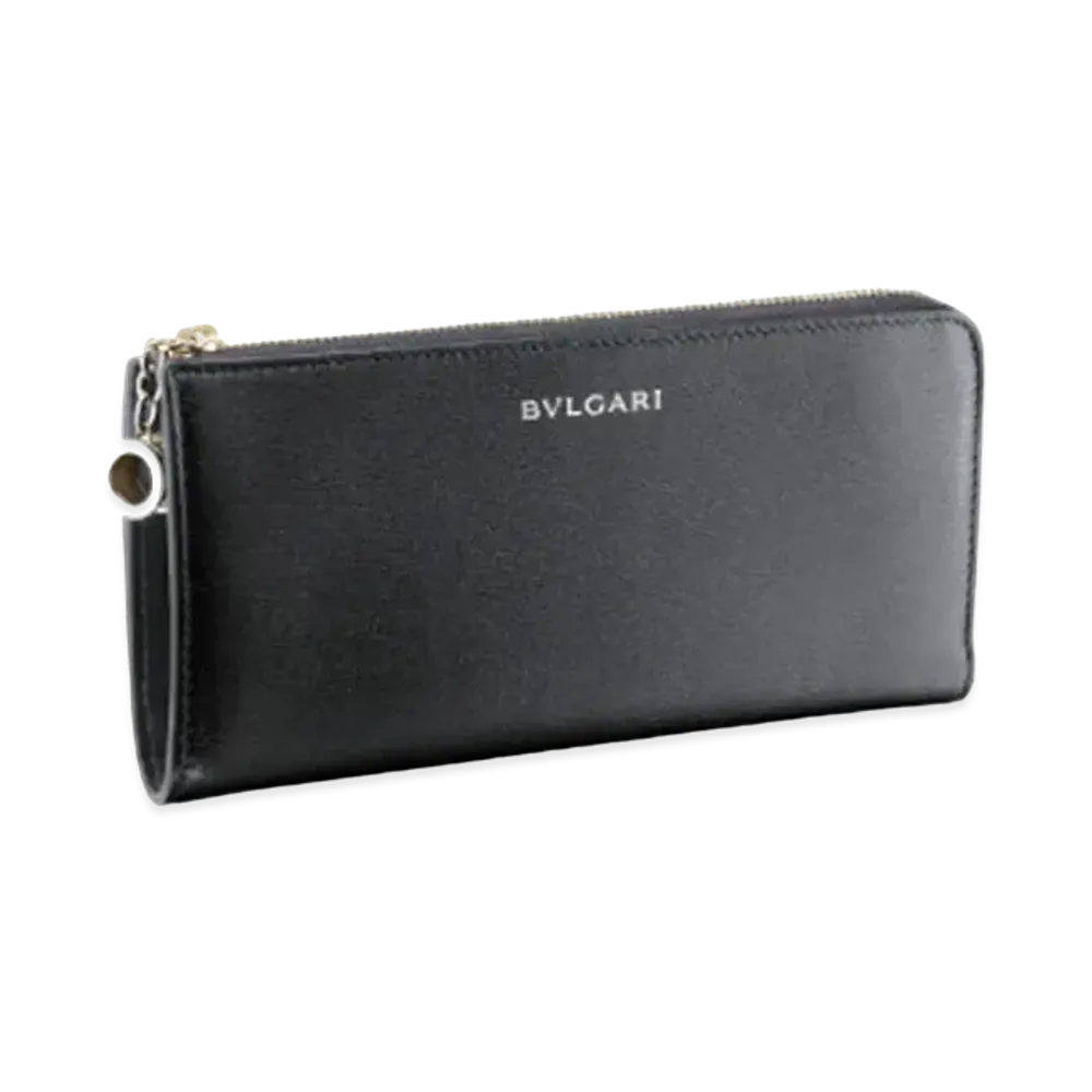 BVLGARI B.zero1 Zip Wallet "Black"