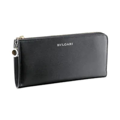 BVLGARI B.zero1 Zip Wallet "Black"