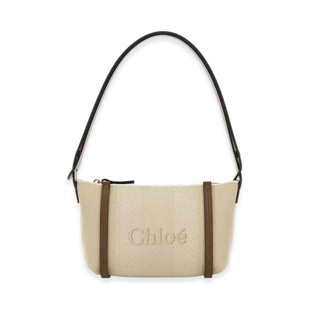 Chloe Women's Canvas Carry Shoulder Bag "Beige"
