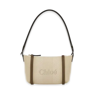 Chloe Women's Canvas Carry Shoulder Bag "Beige"