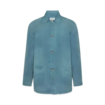 Maison Margiela Men's Denim Caban Jacket "Blue"