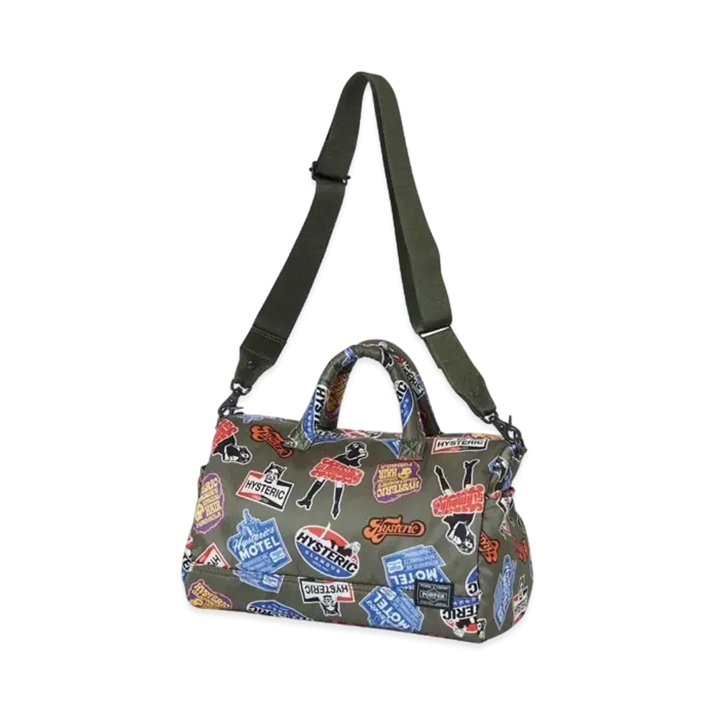 HYSTERIC GLAMOUR x PORTER Classic Stickers Pattern 2way Doctor's Bag "Khaki"