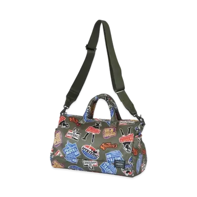 HYSTERIC GLAMOUR x PORTER Classic Stickers Pattern 2way Doctor's Bag "Khaki"