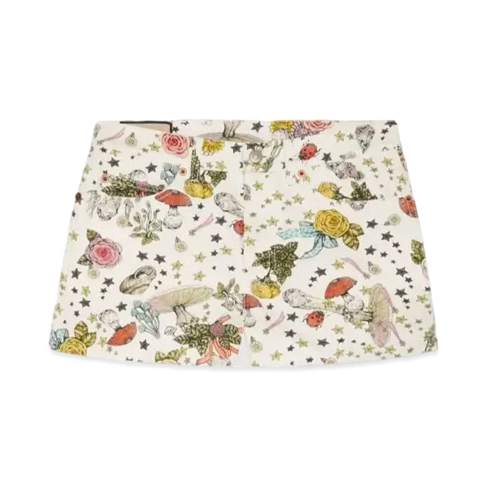 GUCCI x Yuko Higuchi Mushroom and Animal Shorts Japan Exclusive "Ivory"
