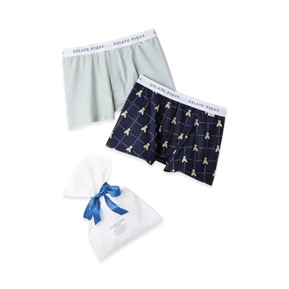 GELATO PIQUE Homme 2-Piece Boxer Shorts Set "Navy"