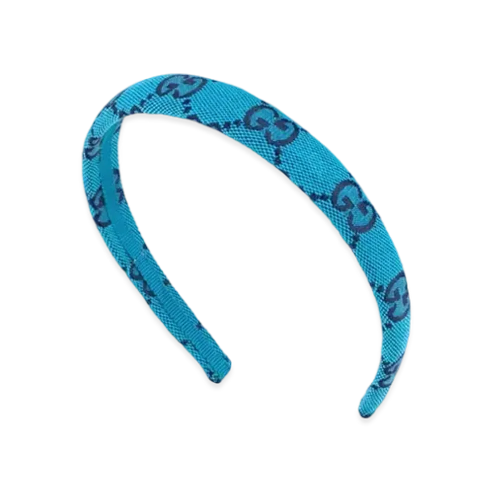 GUCCI GG Multicolor Canvas Hair Band "Blue"