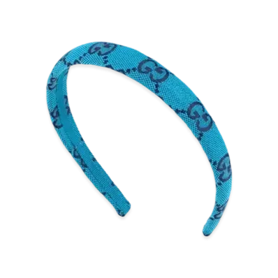 GUCCI GG Multicolor Canvas Hair Band "Blue"
