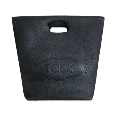 TOD'S Shopping Tote In Leather Medium "Black"