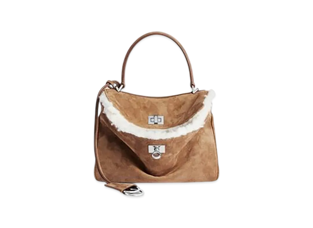 BALENCIAGA Rodeo Handbag Mini "Noche/White"