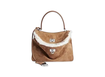 BALENCIAGA Rodeo Handbag Mini "Noche/White"