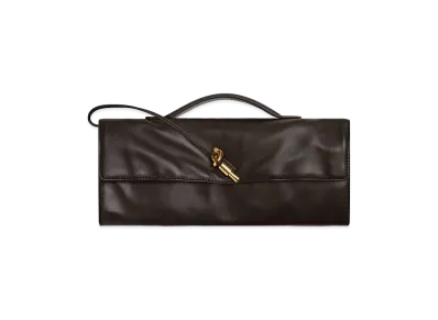 Bottega Veneta Andiamo Clutch Bag "Fondente"