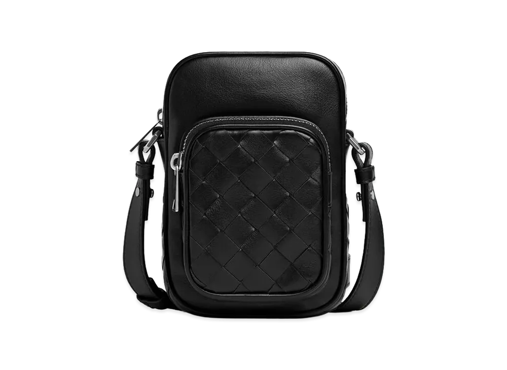 Bottega Veneta Small Intrecciato Pocket Camera Bag "Black"