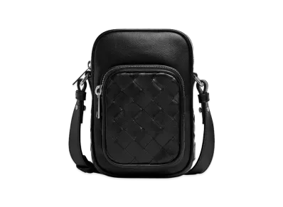 Bottega Veneta Small Intrecciato Pocket Camera Bag "Black"