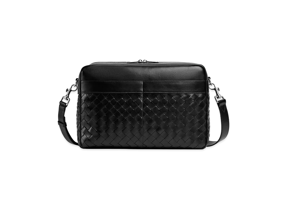 Bottega Veneta Large Intrecciato Pocket Camera Bag "Black"