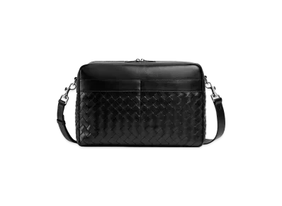 Bottega Veneta Large Intrecciato Pocket Camera Bag "Black"
