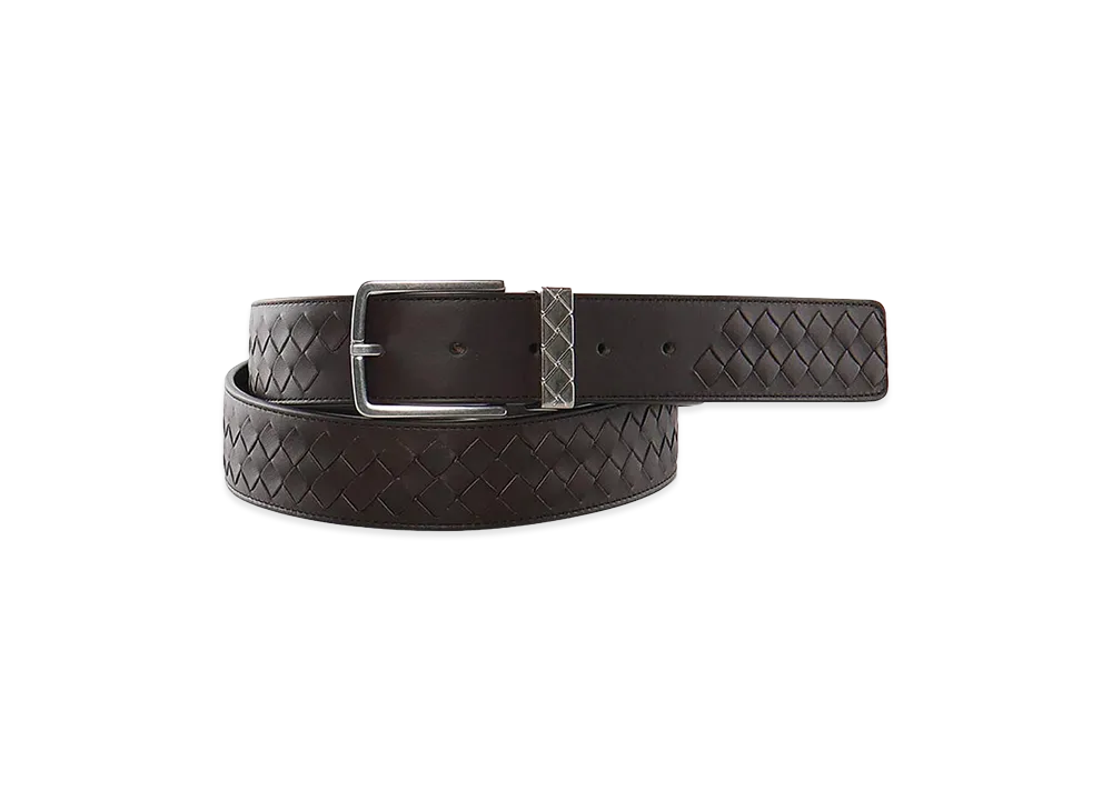 Bottega Veneta Dark Brown Leather Belt "Dark Brown"