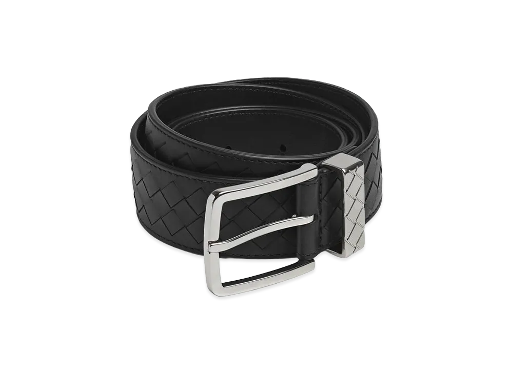 Bottega Veneta Intrecciato Loop Belt "Black"