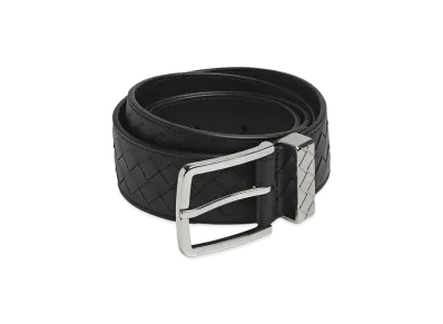 Bottega Veneta Intrecciato Loop Belt "Black"