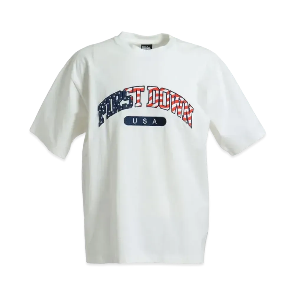 FIRST DOWN USA S/S T "Off White"