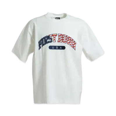 FIRST DOWN USA S/S T "Off White"