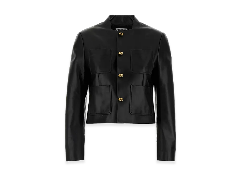 Bottega Veneta Women's Leather Jacket "Black"