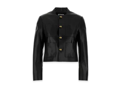 Bottega Veneta Women's Leather Jacket "Black"