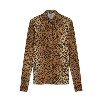 Versace Leopard Fitted Shirt "Animalier"