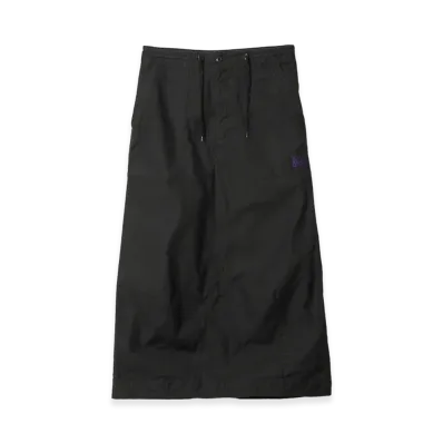 NEEDLES String Fatigue Skirt - Reversed Sateen "Black"