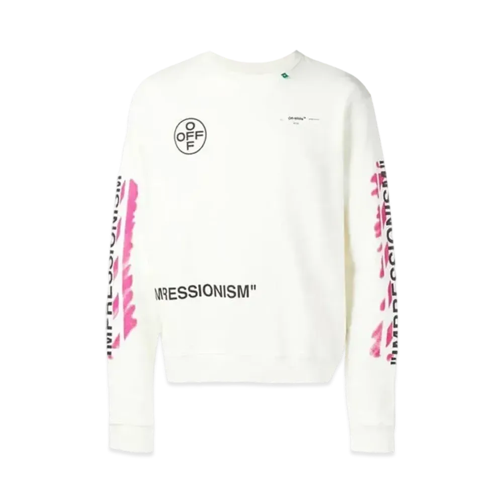 OFF-WHITE Impressionism' Diag Stencil Sweatshirt "White"