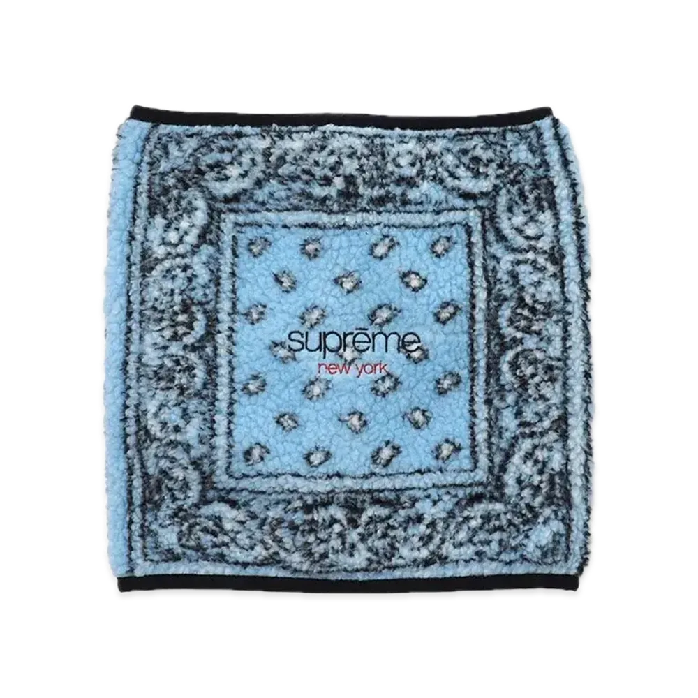 Supreme Bandana Fleece Neck Gaiter "Blue"