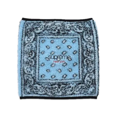 Supreme Bandana Fleece Neck Gaiter "Blue"
