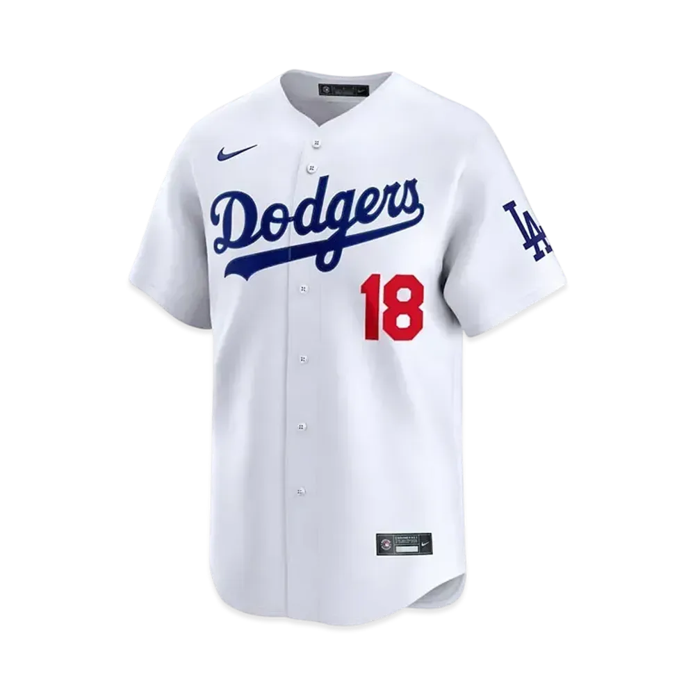 MLB Nike Dodgers Yoshinobu Yamamoto Uniform Limited Jersey Home White Kids Size "White"