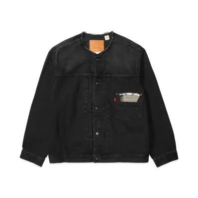 417 EDIFICE Exclusive x Levi's Type 1 Trucker Jacket COLLARLESS "Black"