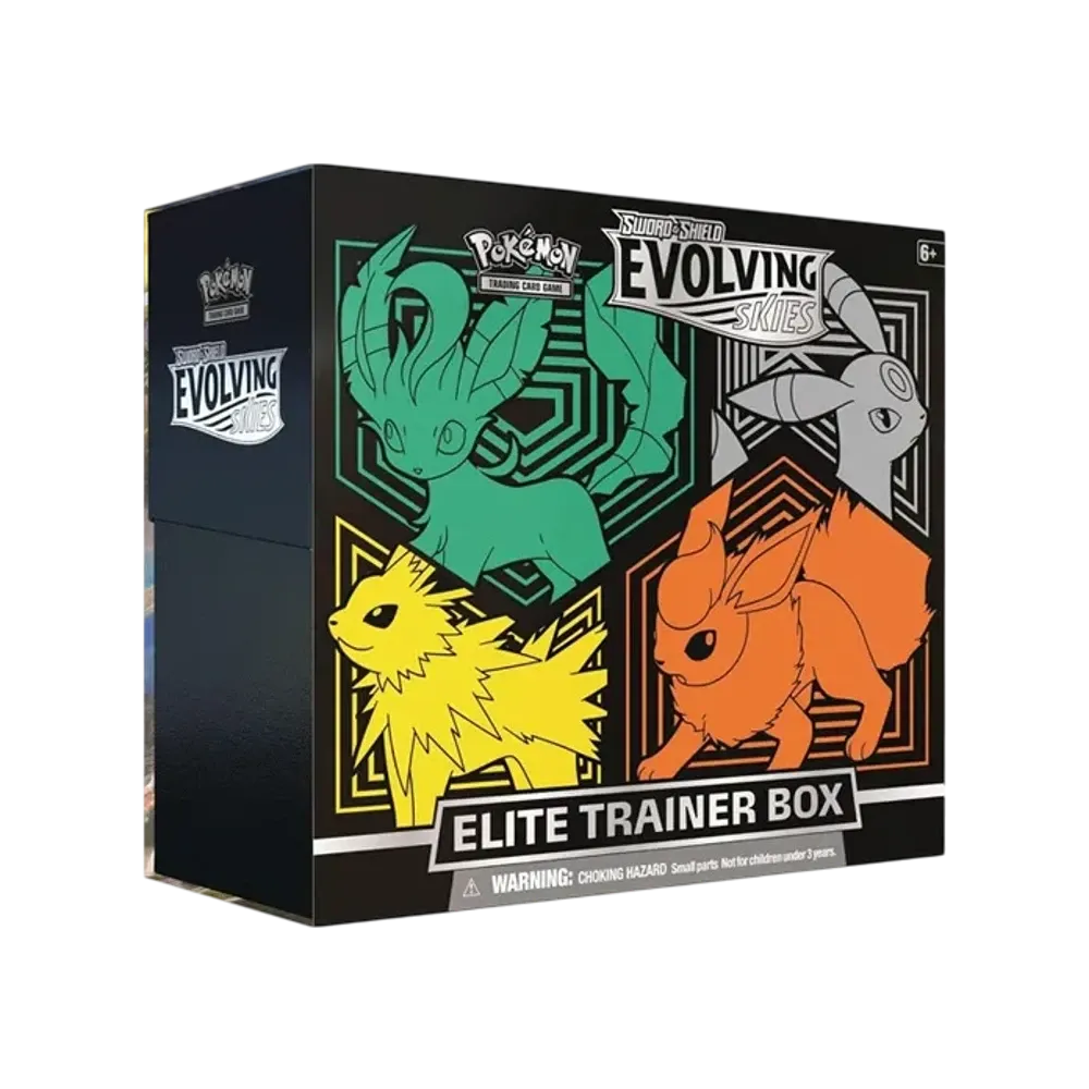 ポケモンカードゲーム【英語版】ソード&シールド エボルビングスカイズ エリートトレーナーボックス (ブースター・サンダース・ブラッキー・リーフィア)