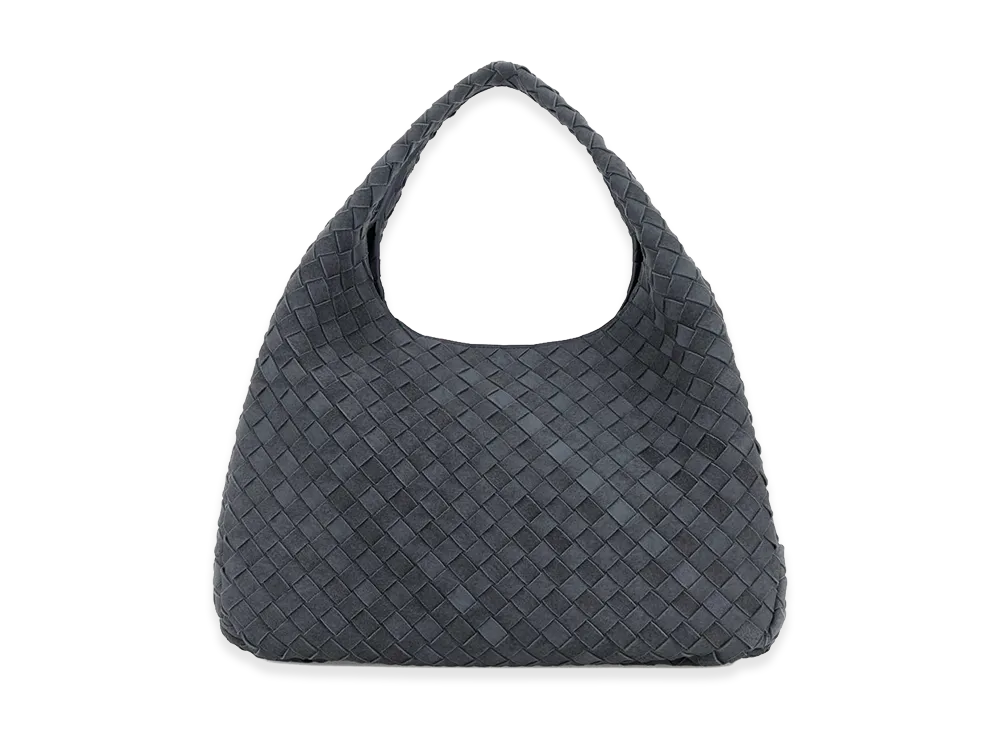 Bottega Veneta Women's Air Force Blue Suede Large Campana Shopping Bag "Blue"