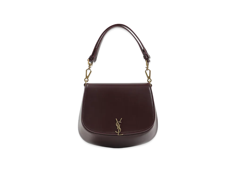 Saint Laurent Women's "Voltaire" Leather Bag "Bordeaux"