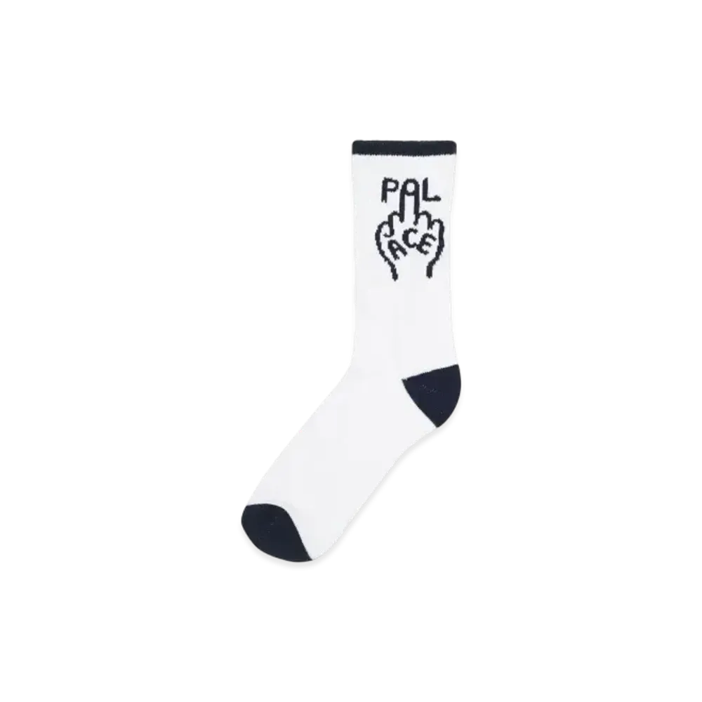PALACE Finger Up Socks "White"