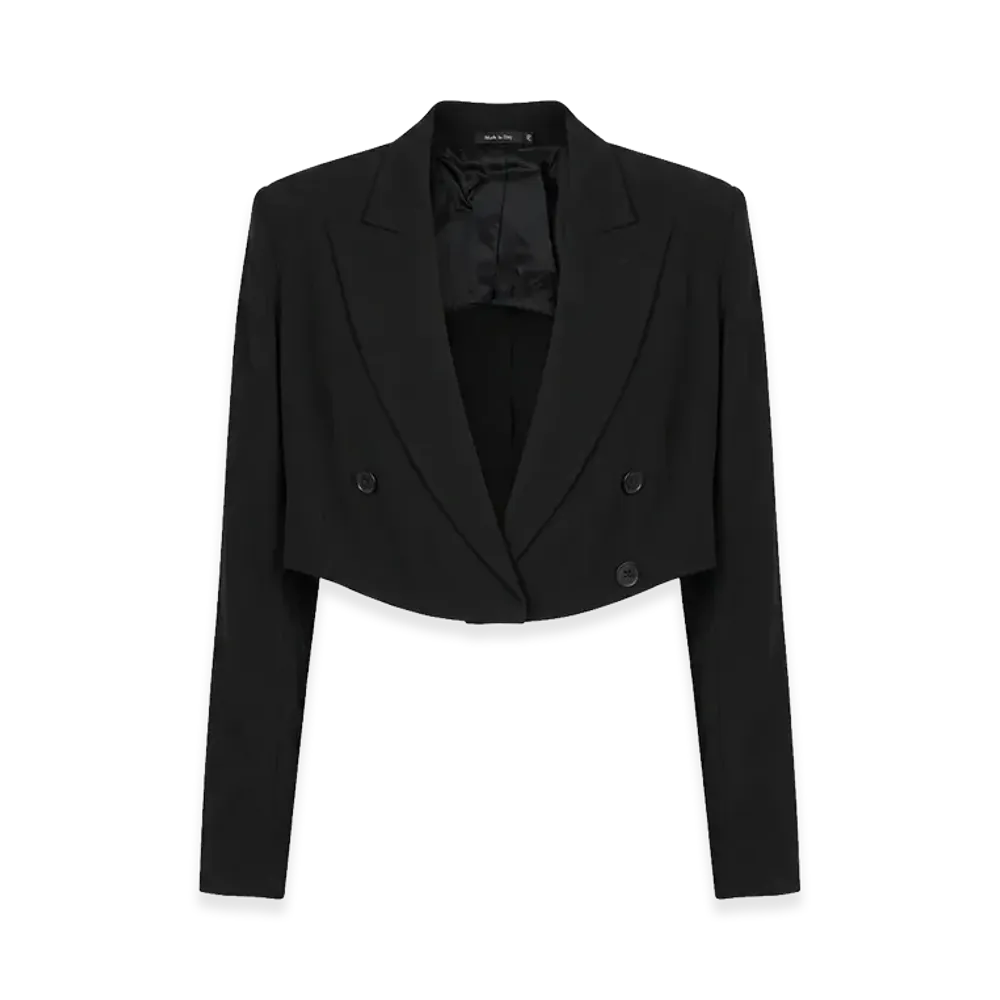Maison Margiela Women's Cropped Blazer "Black"