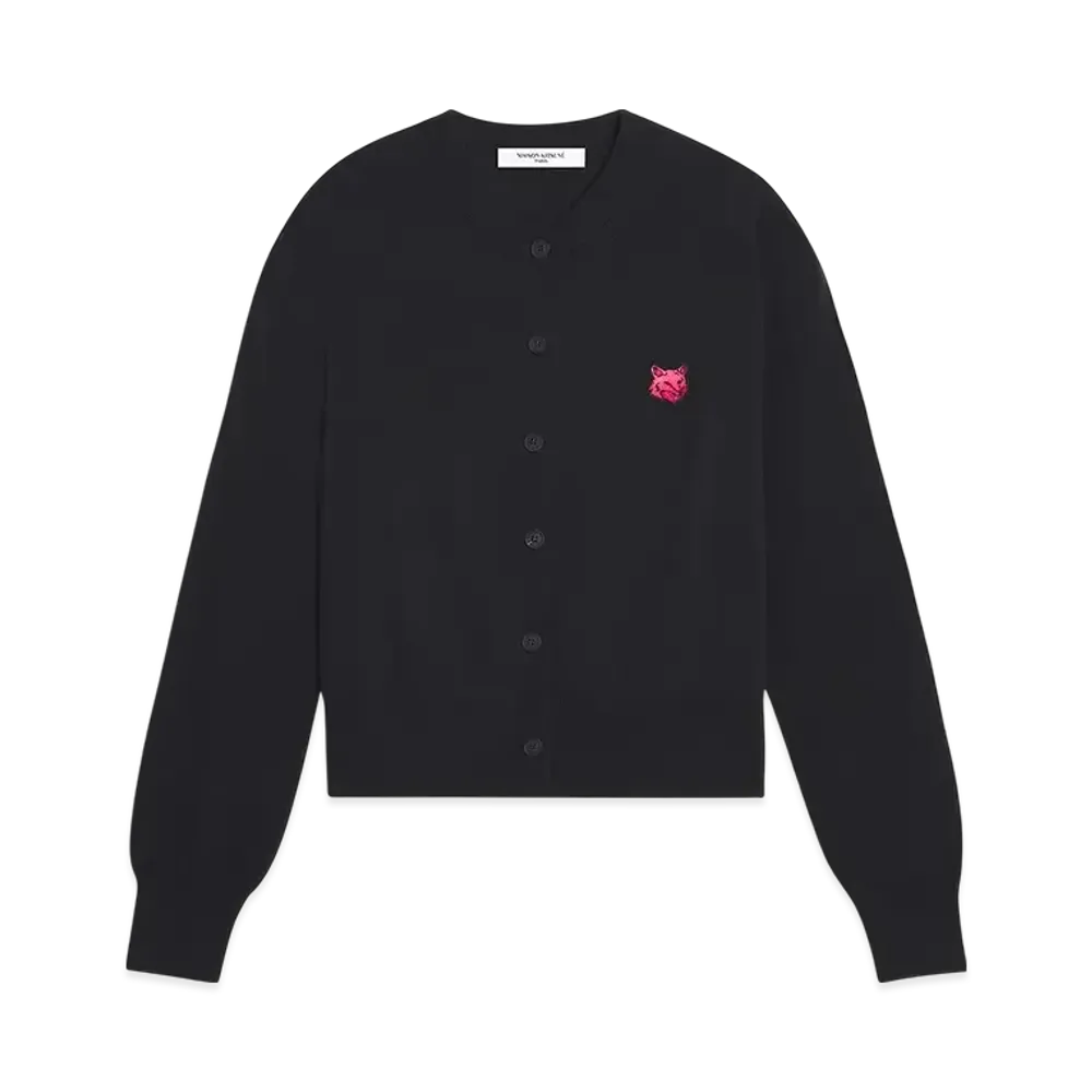 Maison Kitsune Bold Fox Head Regular Cardigan "Black"