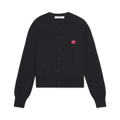 Maison Kitsune Bold Fox Head Regular Cardigan "Black"