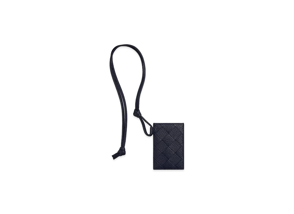 Bottega Veneta Intrecciato Badge Holder "Nocturnal"