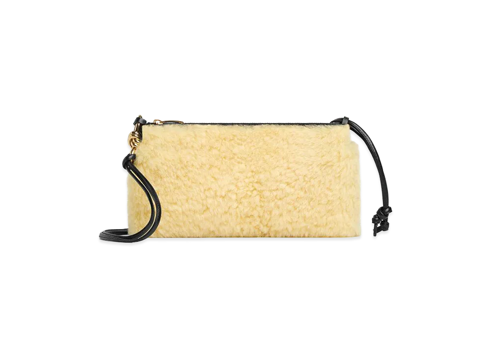 Bottega Veneta Andiamo Double Pouch "Popcorn/Black"