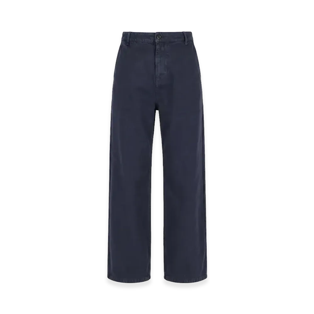 MIU MIU Women's Gabardine Pant "Gray/Navy Blue"