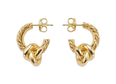 Bottega Veneta Knot Earrings "Yellow Gold"