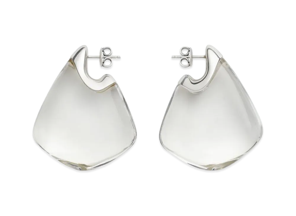 Bottega Veneta Fin Earrings "Transparent"